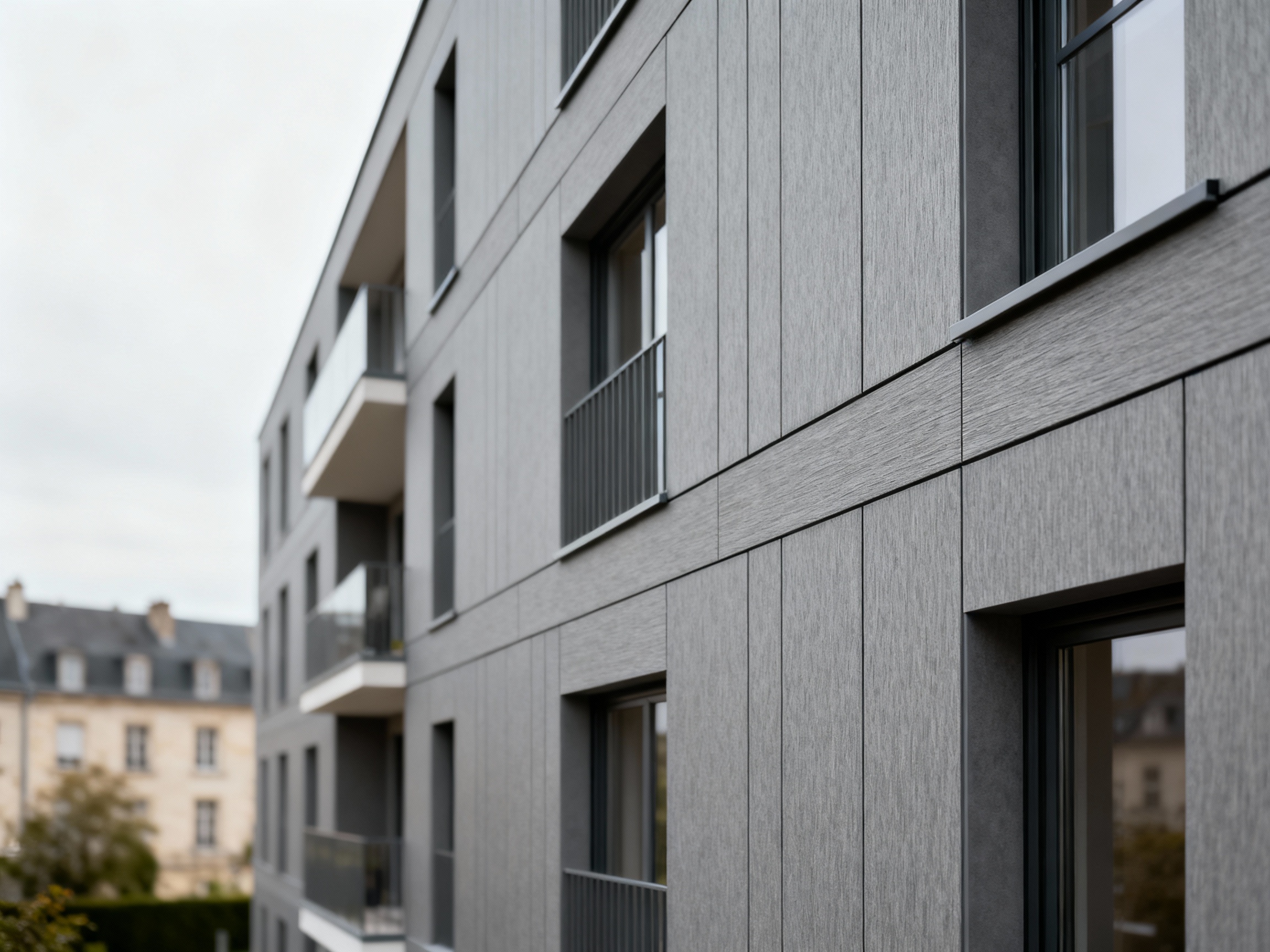 Résidence avec bardage composite