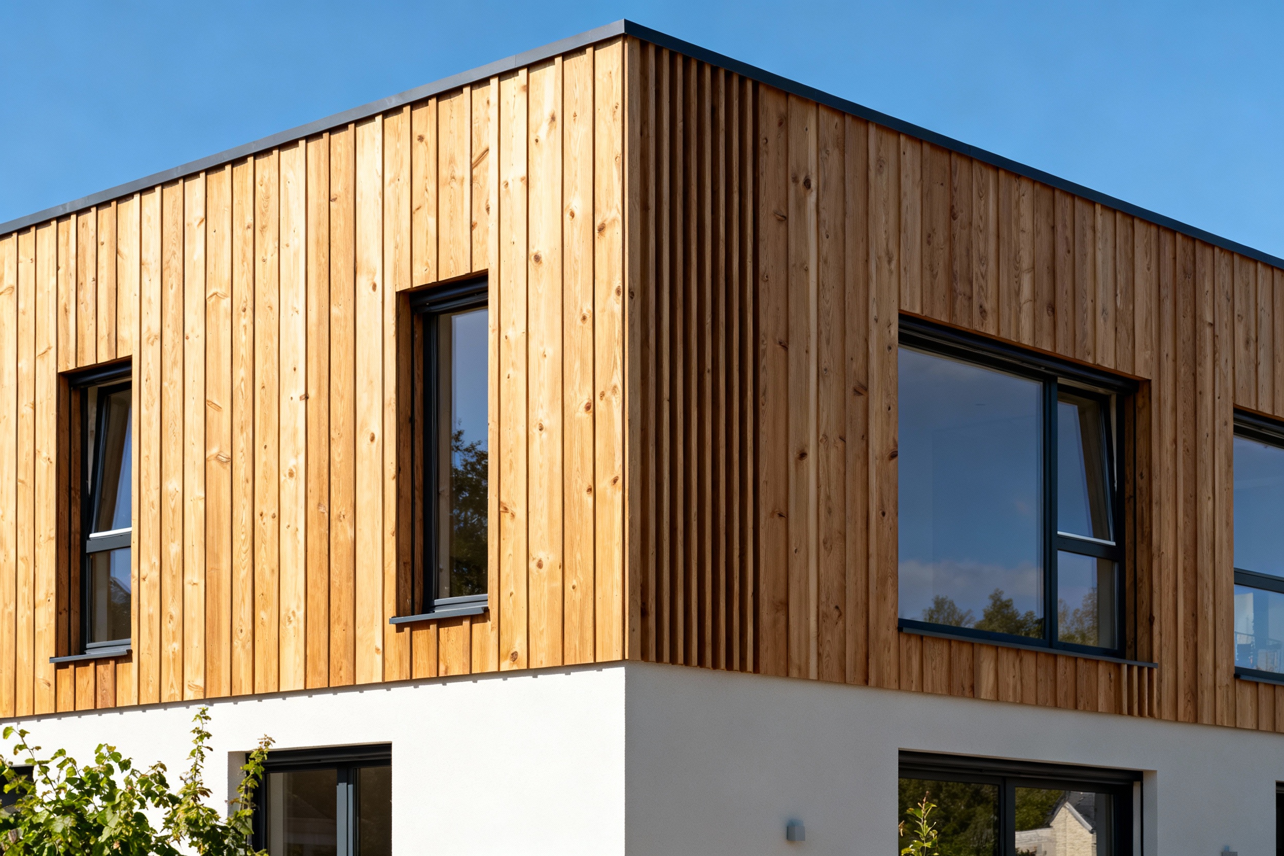 Résidence moderne avec bardage bois